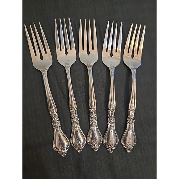Roy Rogers Other - Set of 5 Kings Berry Gardendale Stainless - Rogers - Salad Fork - 7"